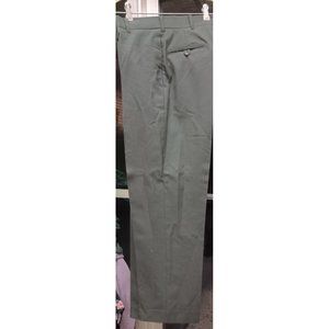 DPSC Mens Dress Slacks SZ 31R Serge Army Green 40% Wool 60% Polyester
